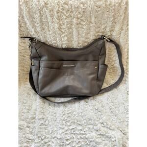 ROSETTI Dylan Convertible Shoulder Hobo Crossbody Bag Purse Gray Zip Pockets
